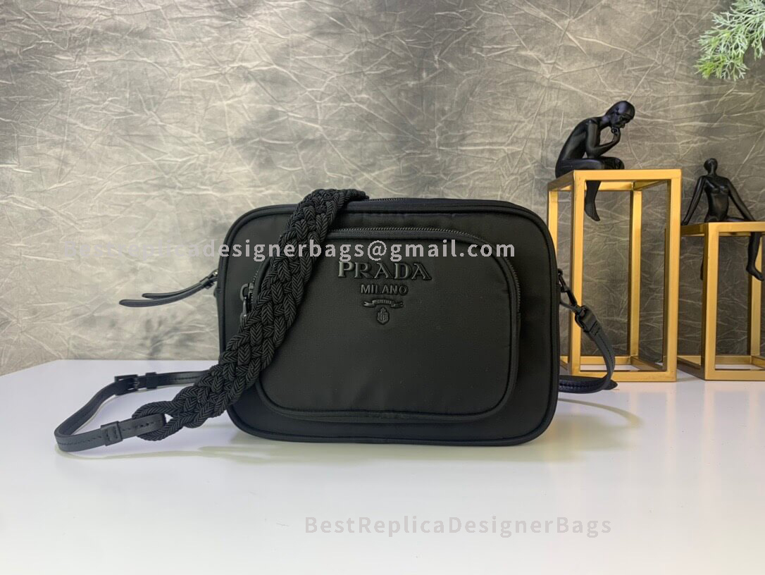 Prada Black Fabric Shoulder Bag 017